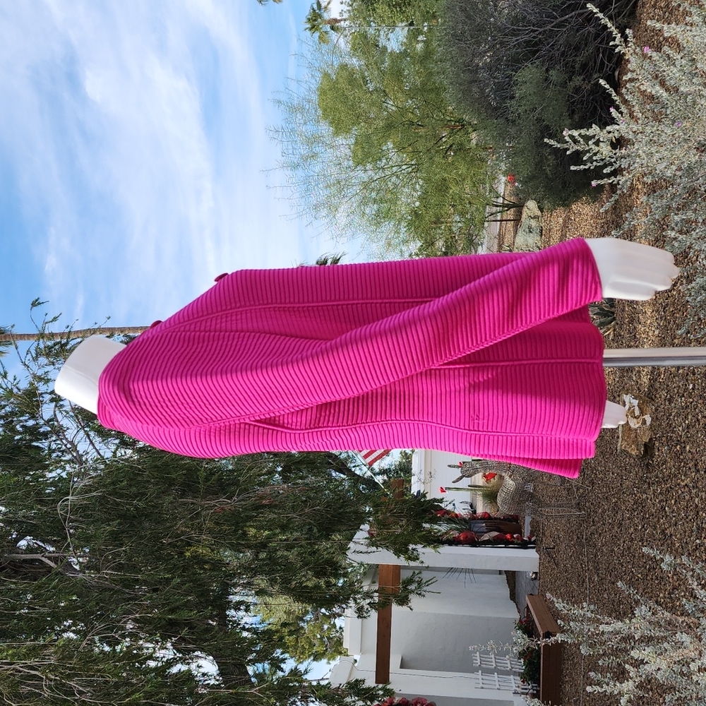 GIORGIO ARMANI Fuchsia Wool Blazer 46 Minimalist Cadet Jacket 90s Italy VINTAGE - Picture 5 of 16